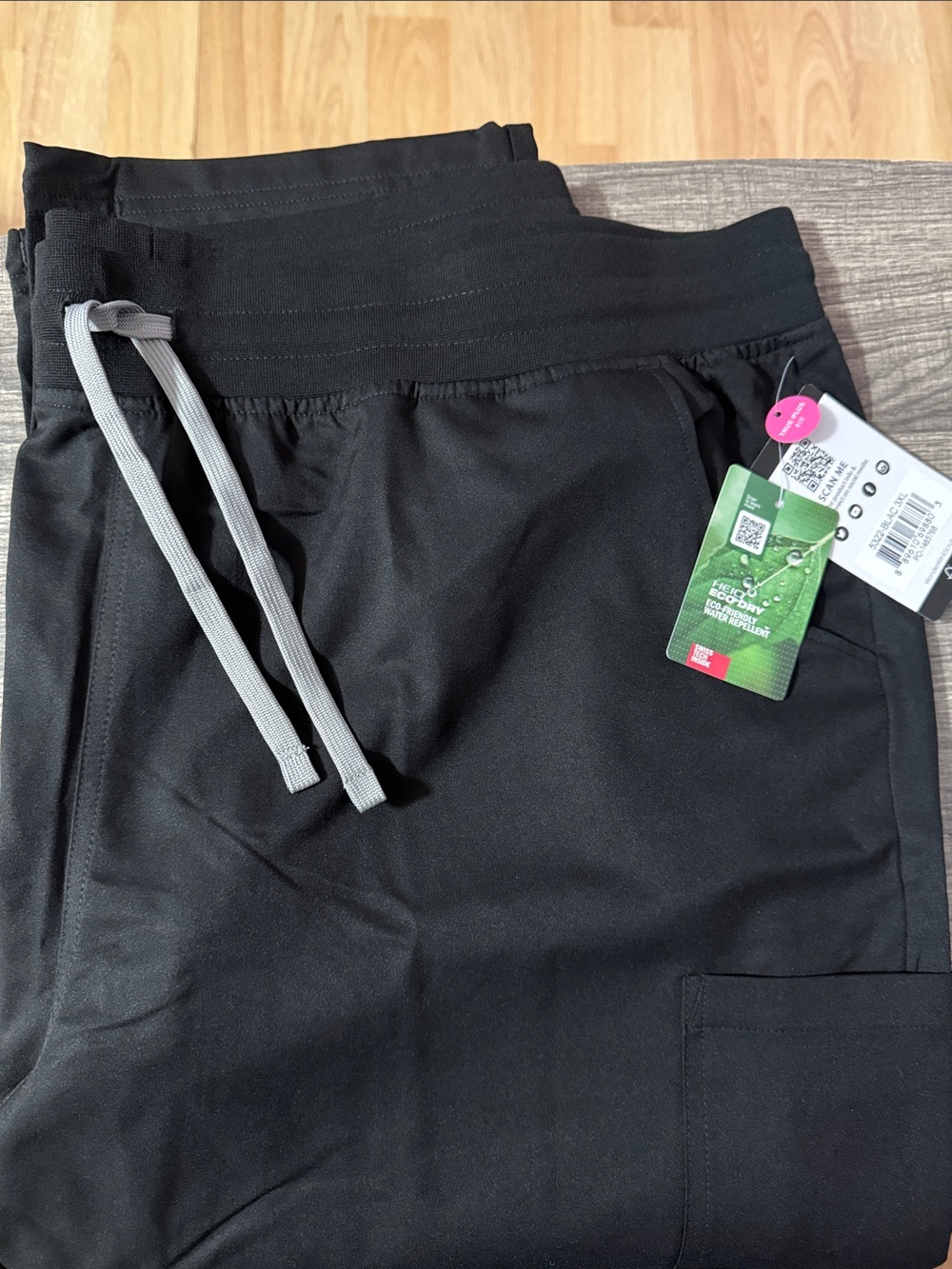 NWT WonderWink Black Scrub Pants 3XL